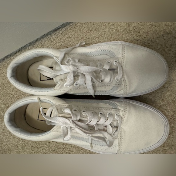VANS canvas Old Skool True White 
Men’s size 6 women’s size 8 - Picture 3 of 5